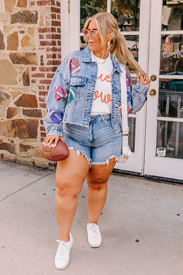 Tailgate Queen Denim Jacket Curves