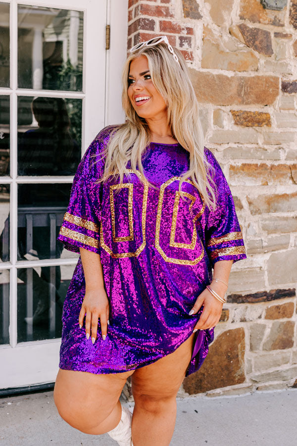 purple sequin dress plus size Ready To Shimmer Sequin Mini Dress in Purple Curves