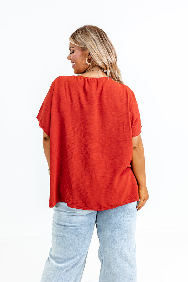 Fizzy Feels Shift Top in Rust Curves