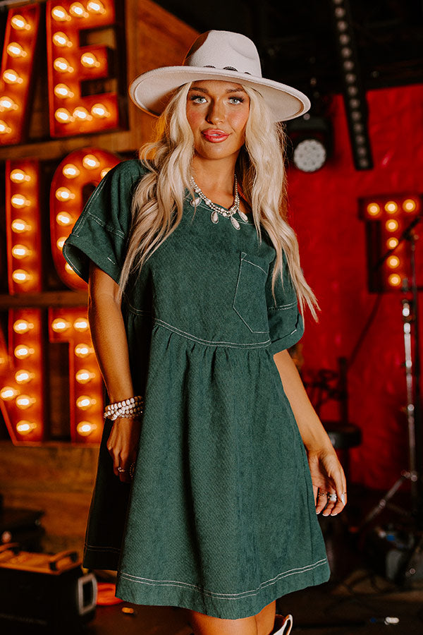 Other Side Of Midnight Corduroy Mini Dress In Hunter Green Other Side Of Midnight Corduroy Mini Dress In Hunter Green