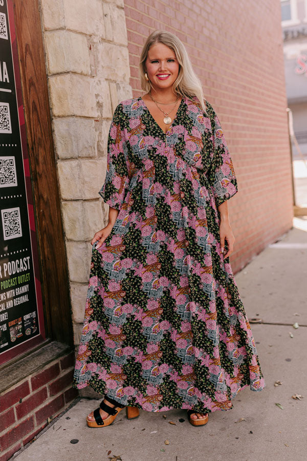 Whimsical Ways Maxi In Black Curves Whimsical Ways Maxi In Black Curves