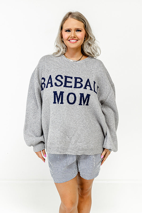 Baseball Mom Sweater Curves