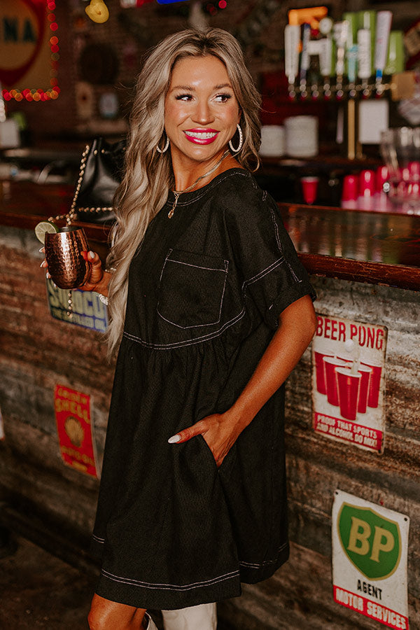 Other Side Of Midnight Corduroy Mini Dress In Black