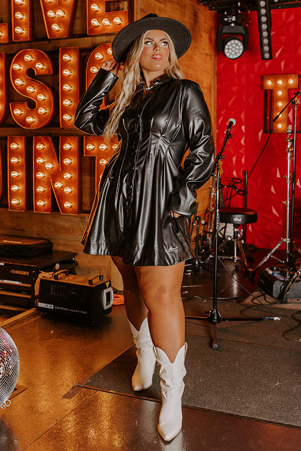 Mostly Amused Faux Leather Dress in Black Curves Impressions Online Boutique Mostly Amused Faux Leather Dress in Black Curves Impressions Online Boutique
