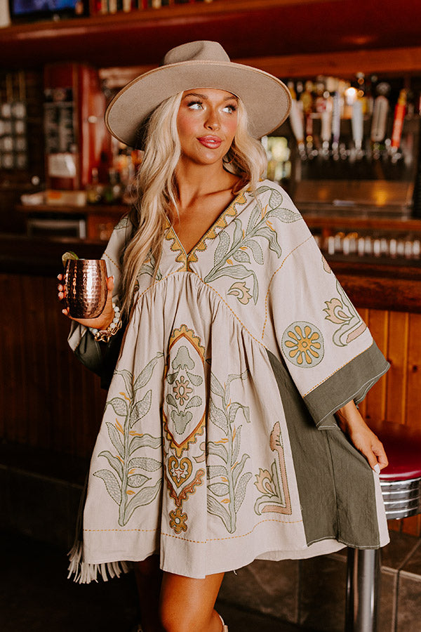 embroidered babydoll dress Sagebrush Embroidered Babydoll Dress Wild Junkie