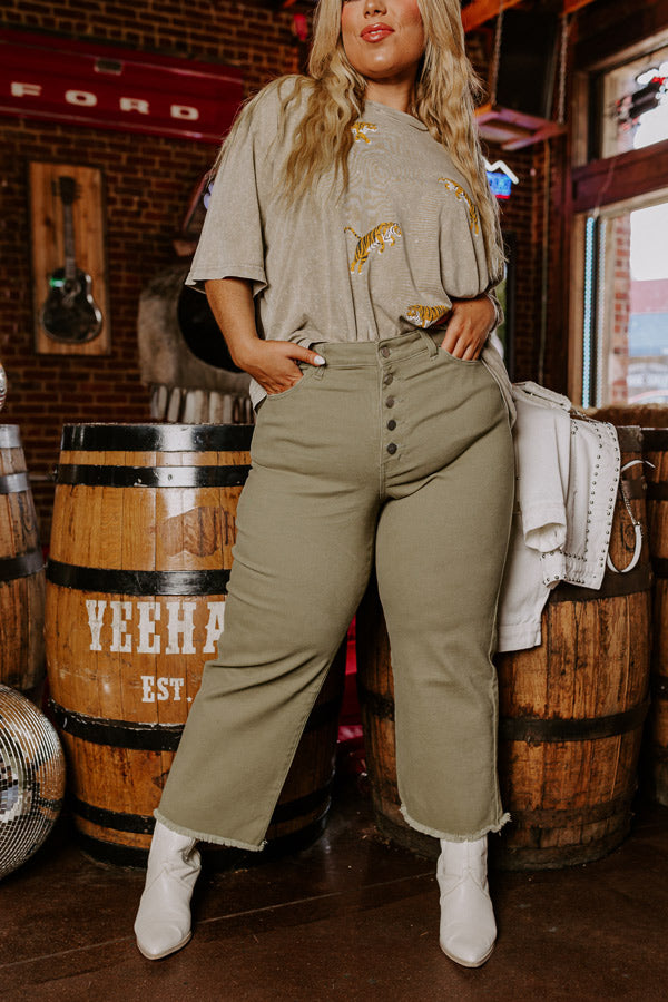 The McKenzie High Waist Jean In Sage Curves