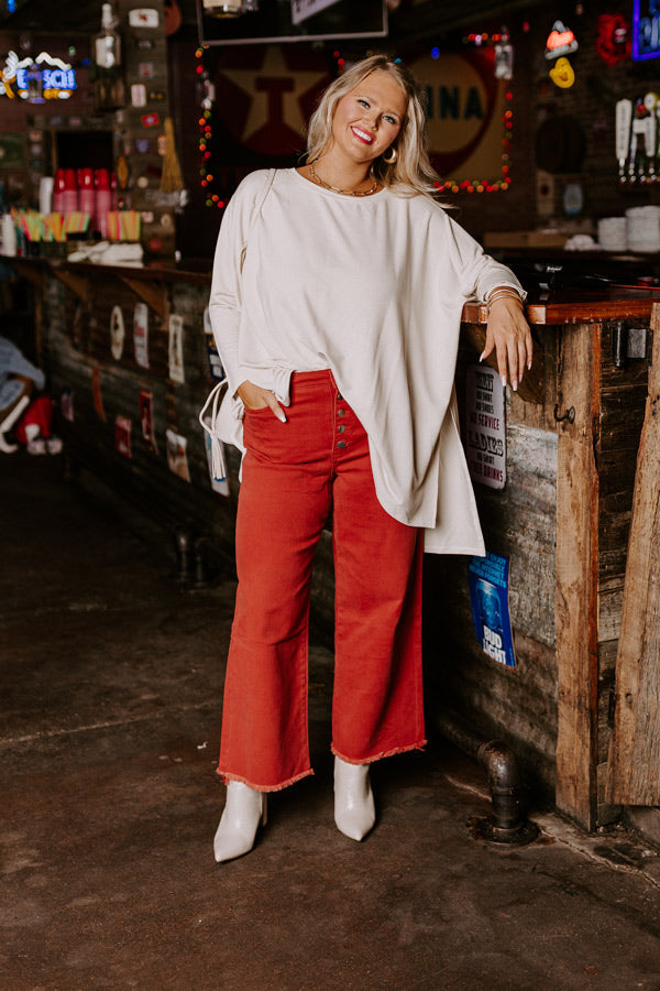 The McKenzie High Waist Jean In Rust Curves