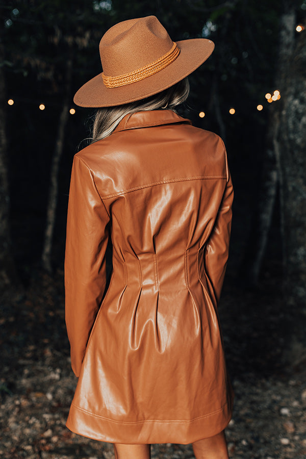 Mostly Amused Faux Leather Dress in Camel Impressions Online Boutique Mostly Amused Faux Leather Dress in Camel Impressions Online Boutique