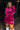 Fashionably Late Velvet Mini Dress In Fuchsia Curves