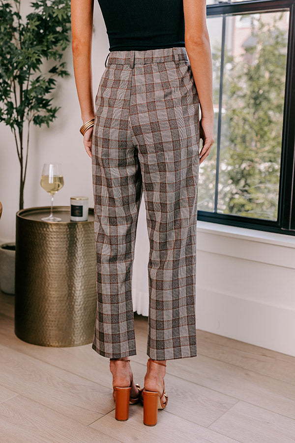 The Apollo High Waist Plaid Trousers