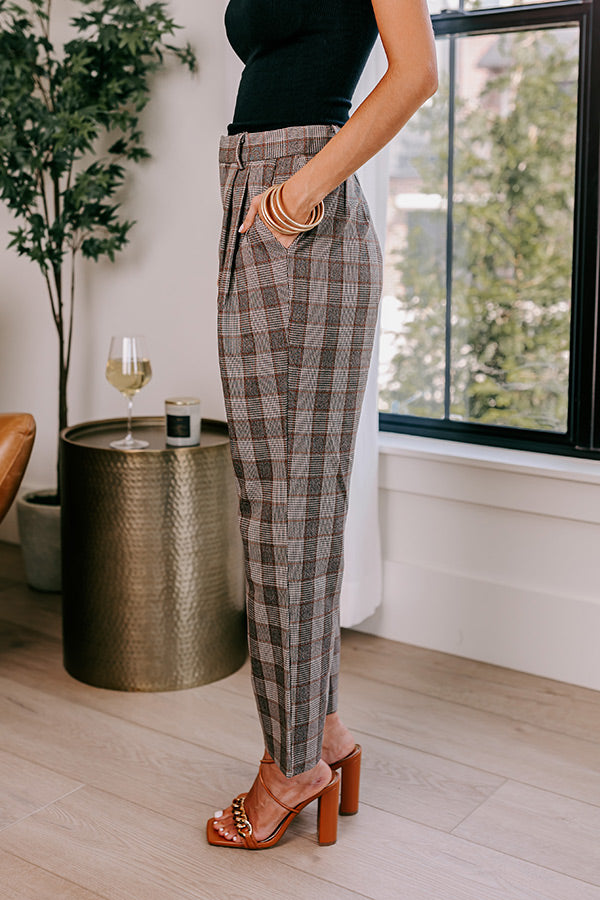 The Apollo High Waist Plaid Trousers