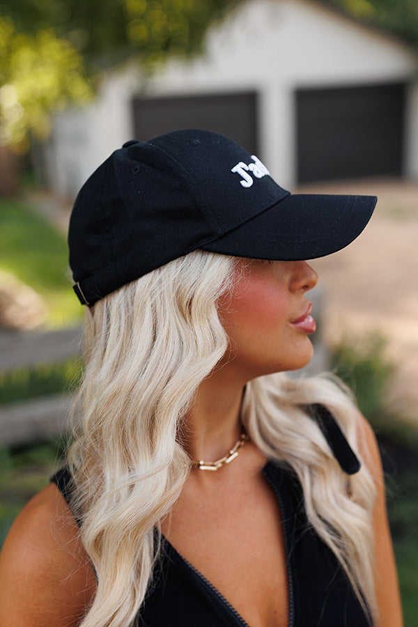 J'adore Embroidered Baseball Cap In Black