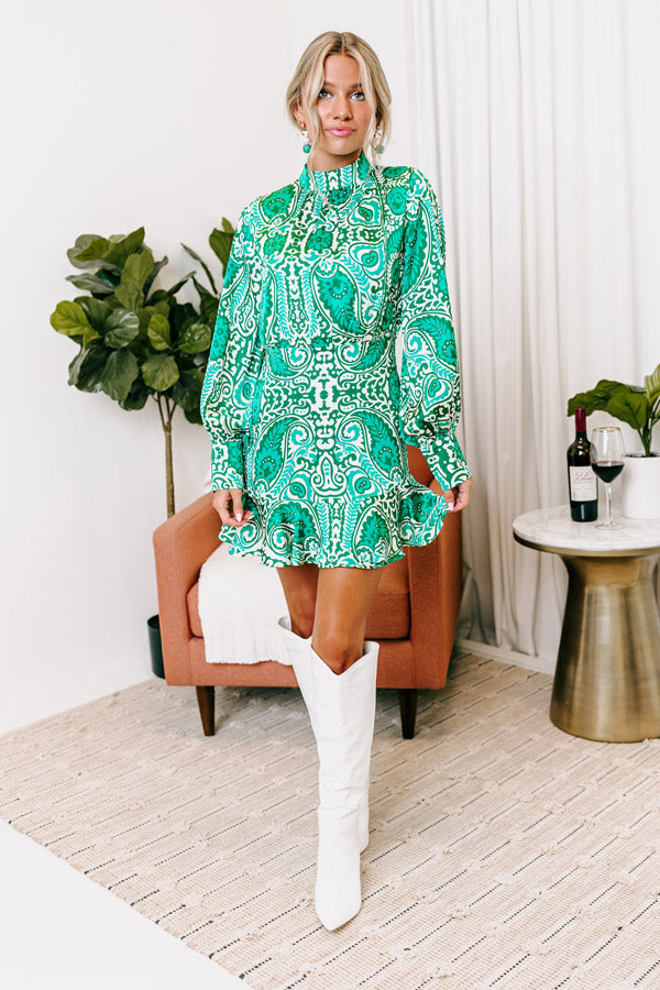 Roaming The City Paisley Mini Dress In Green Impressions Online Boutique Roaming The City Paisley Mini Dress In Green Impressions Online Boutique