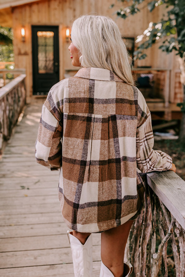 Nantucket Chill Plaid Jacket In Brown