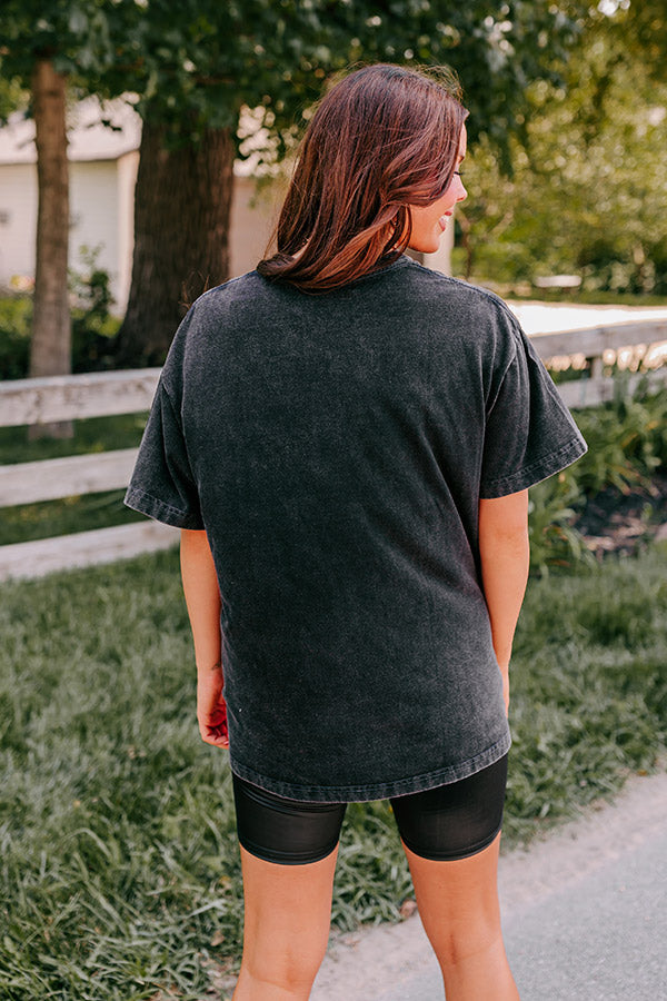 Keep Interest Oversized Tee In Black   