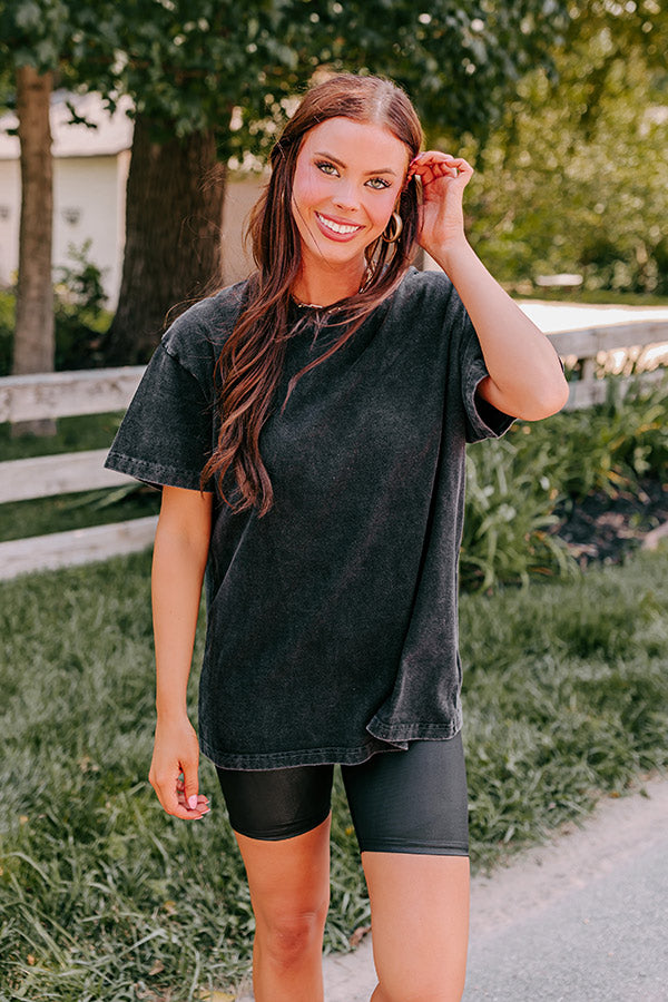 Keep Interest Oversized Tee In Black   