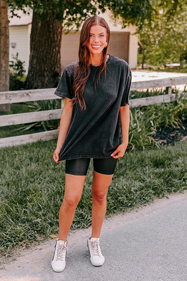 Keep Interest Oversized Tee In Black   