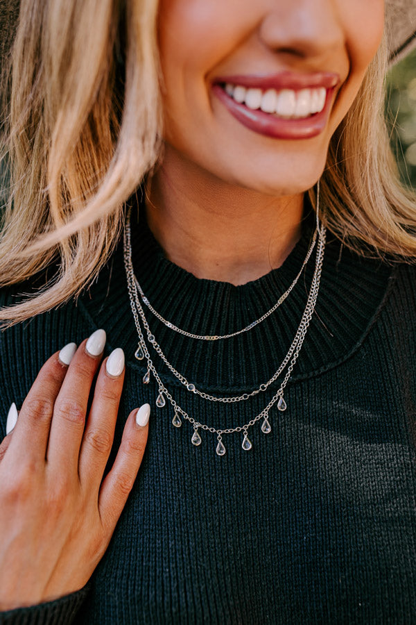 Naturally Radiant Layered Necklace In Silver