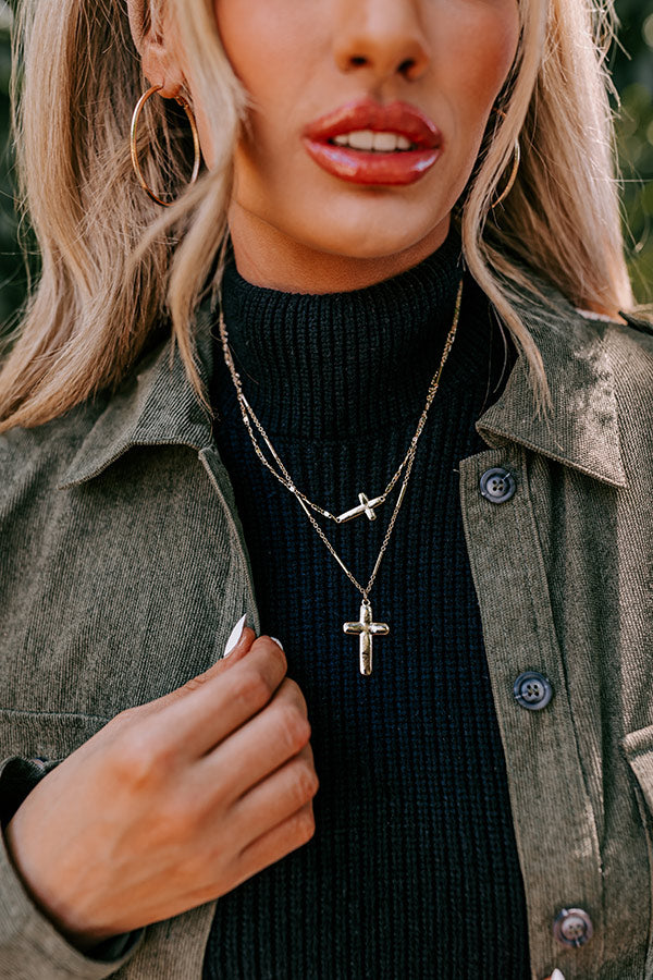 Tracking Promises Necklace In Gold