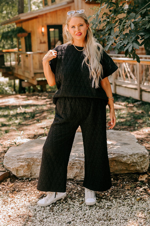 Creekside Cabin High Waist Pants In Black Curves
