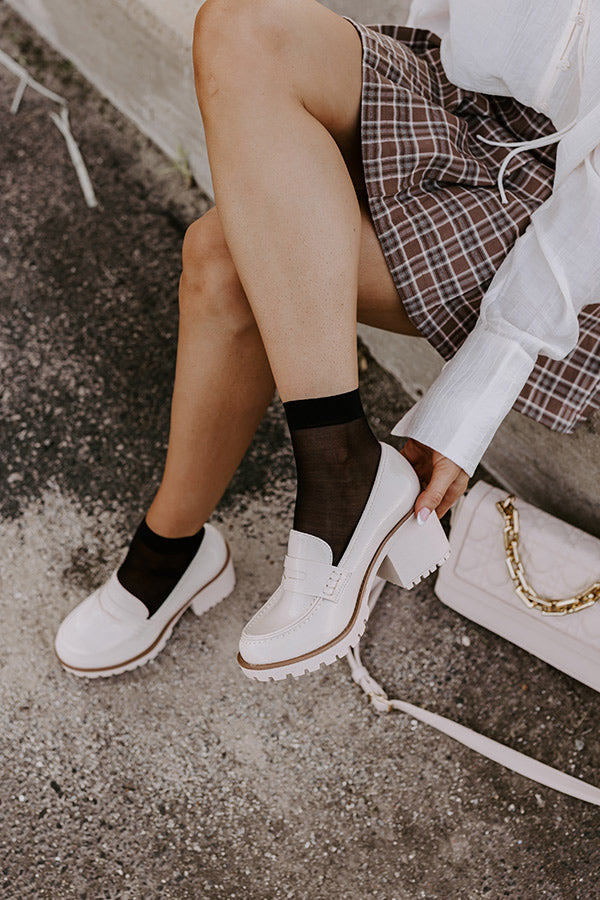 The Amara Patent Heel Loafer In Birch