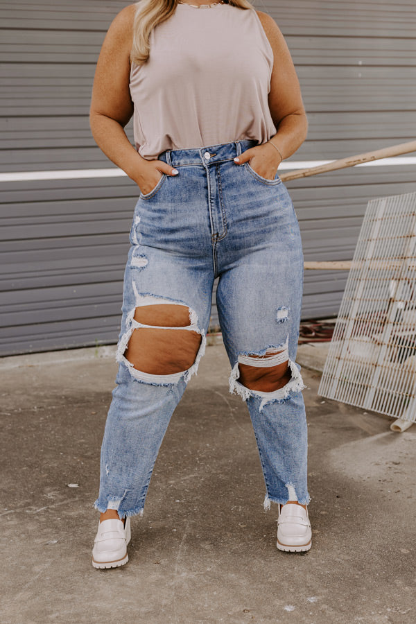 Risen The Maya High Waist Distressed Jean Curves