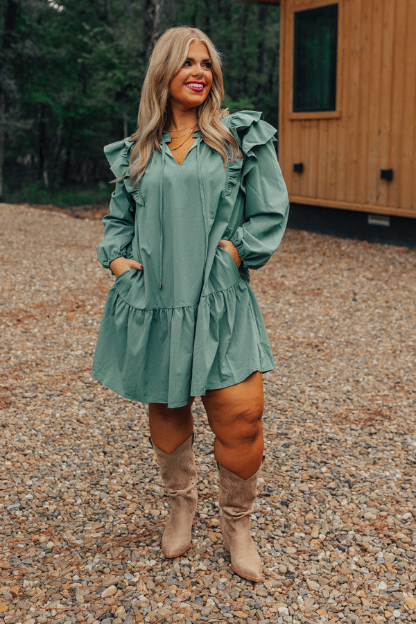 New To Town Shift Dress In Pear Curves XL / Pear New To Town Shift Dress In Pear Curves XL / Pear