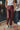 The Catalina High Waist Faux Leather Pants in Dark Rustic Rose