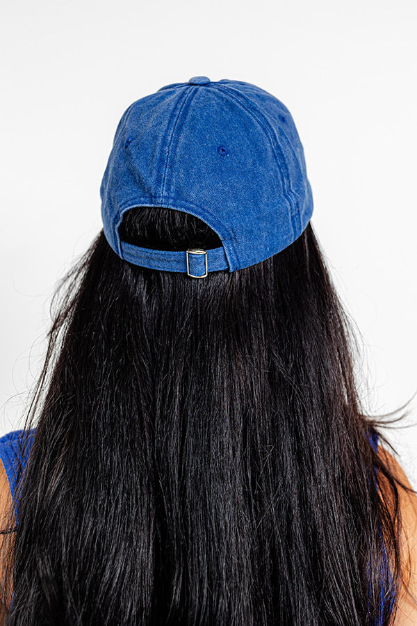 Los Angeles Embroidered Baseball Cap in Blue