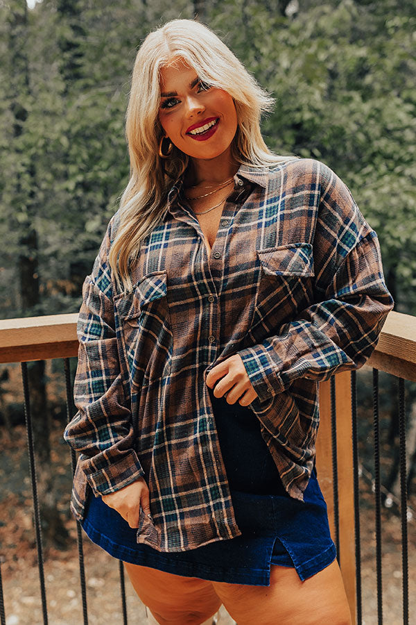 Vail Valley Plaid Button Up Curves