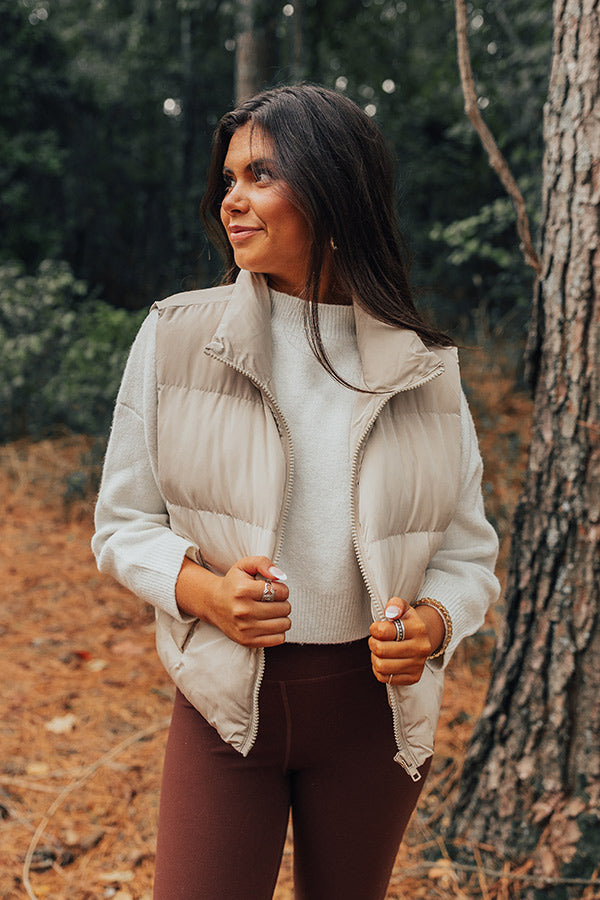 Venture Out Puffer Vest in Beige  Fall fashion outfits, Outfits