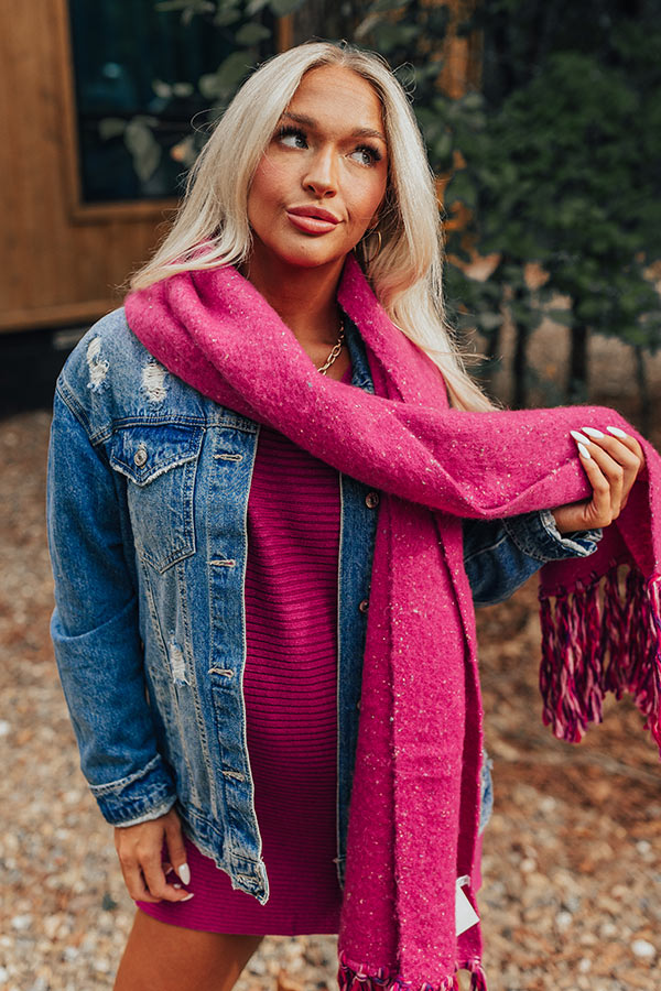 Keeping Cozy Scarf In Violet