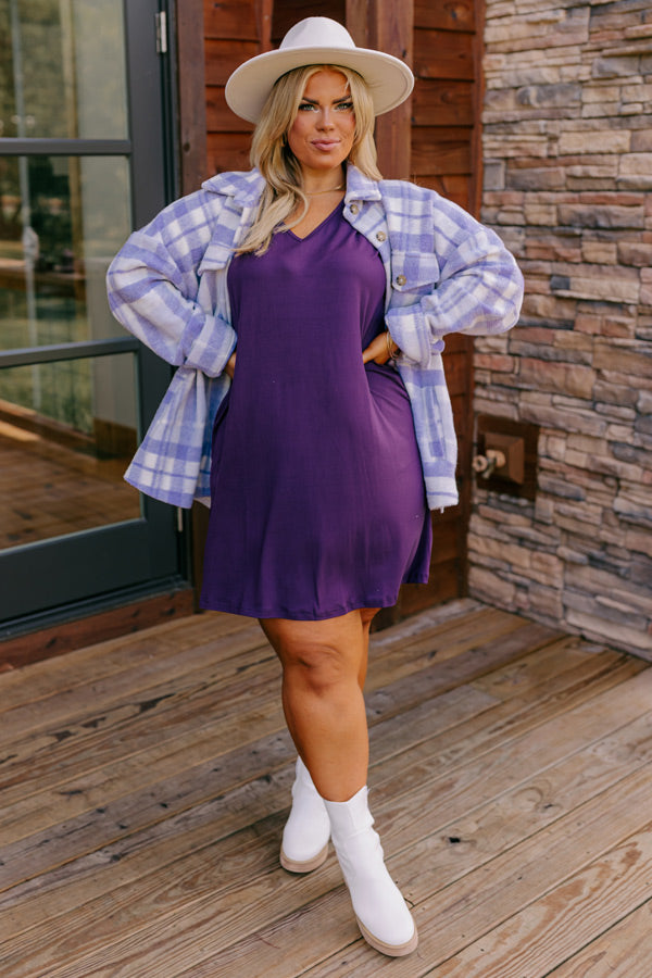 mauve shirt dress Cute Mauve Dress - Shirt Dress - Shift Dress - Short Sleeve Dress - $56.00