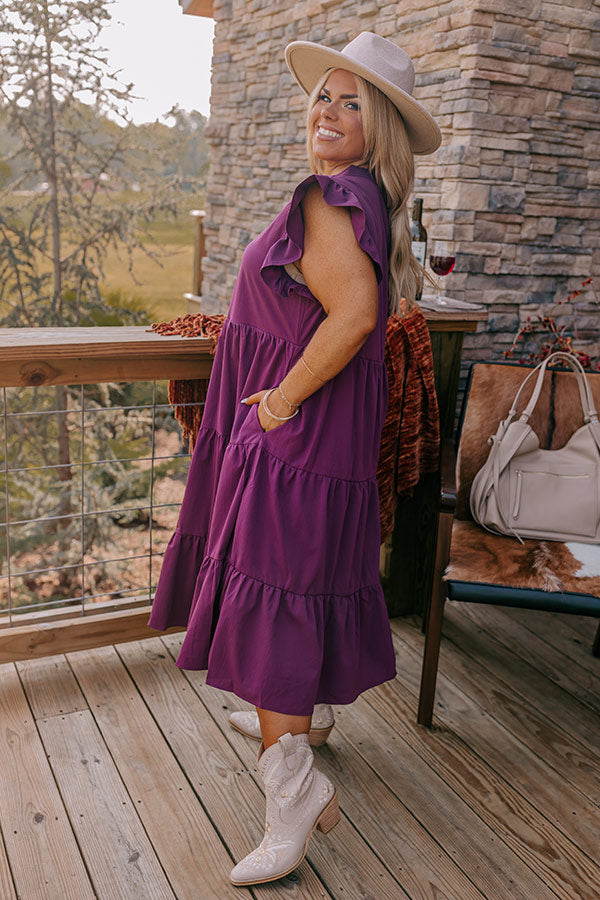 Parkside Pretty Midi In Royal Plum Curves