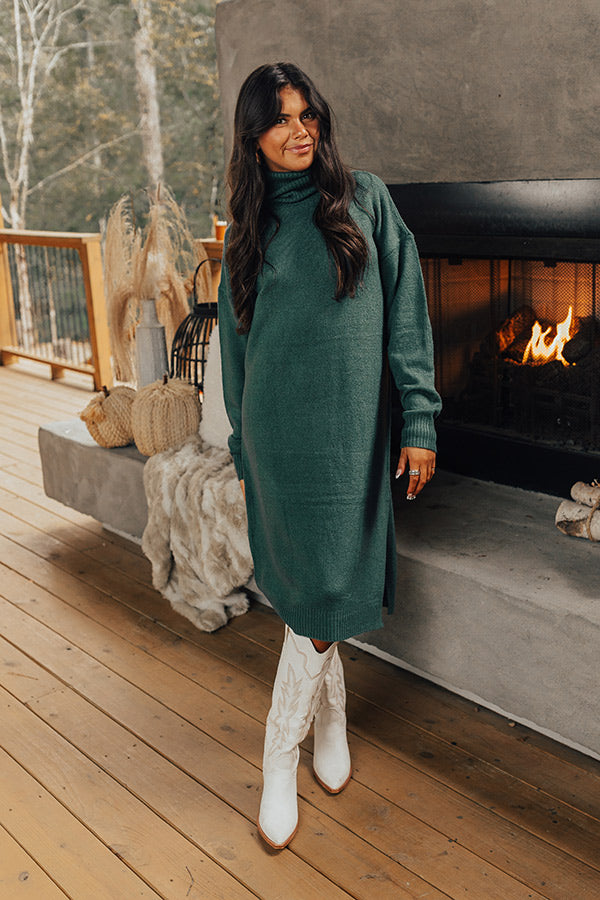 Fate Would Have It Sweater Dress In Hunter Green Fate Would Have It Sweater Dress In Hunter Green