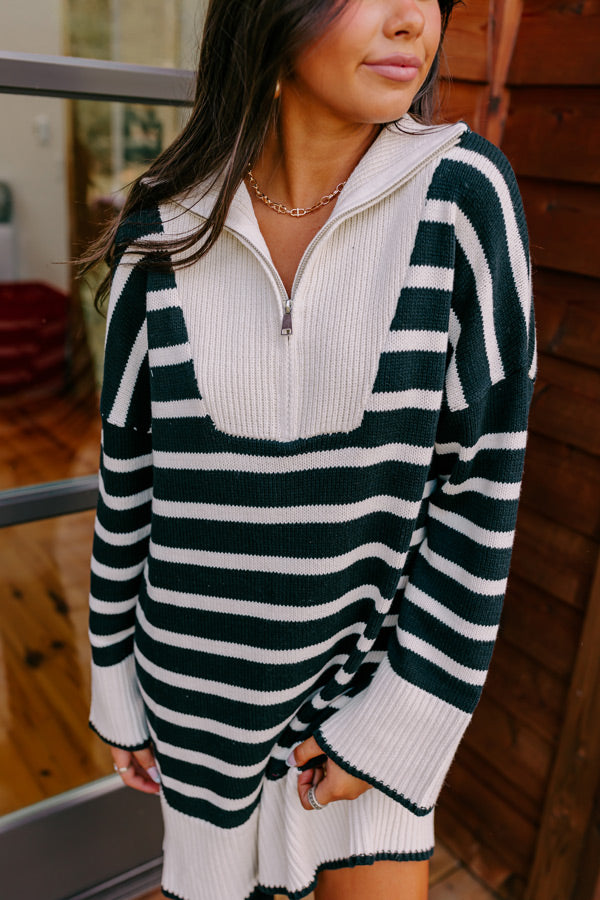 Stay Encouraged Stripe Sweater Dress