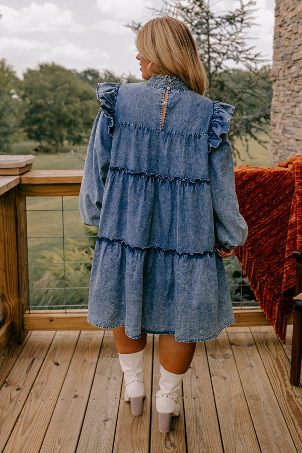 tov denim dress One Teaspoon Strapless Tube Star Denim Mini Dress