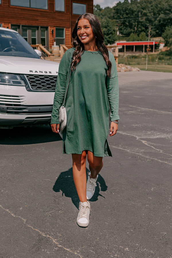 Bright Green T Shirt Dress Always There for You T-Shirt Dress in Light Hunter Green Bright Green T Shirt Dress Always There for You T-Shirt Dress in Light Hunter Green