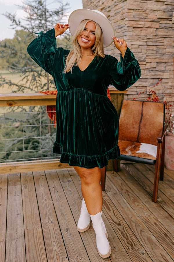 Lost In A Novel Velvet Mini Dress In Hunter Green Curves – Impressions Online Boutique Lost In A Novel Velvet Mini Dress In Hunter Green Curves – Impressions Online Boutique