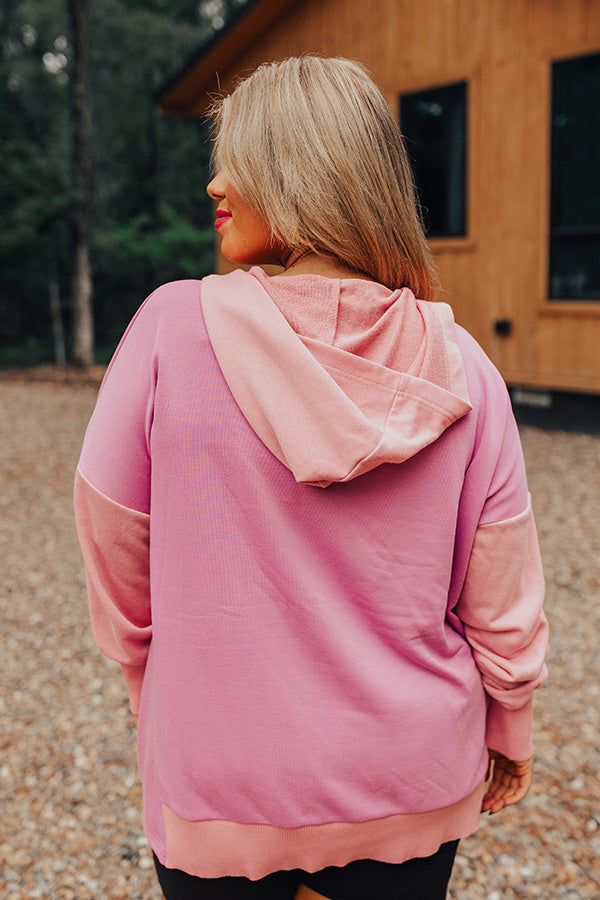 Buttercup Kisses Hoodie In Blush Curves