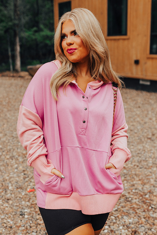 Buttercup Kisses Hoodie In Blush Curves