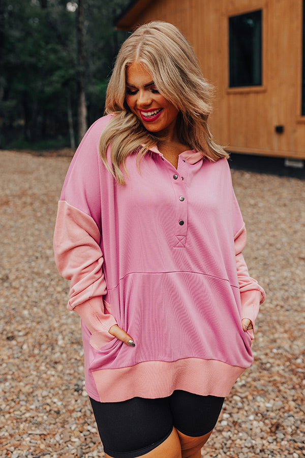 Buttercup Kisses Hoodie In Blush Curves