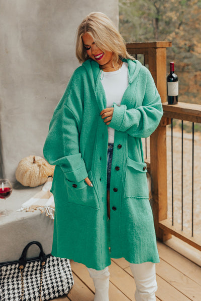 Teal duster sale cardigan