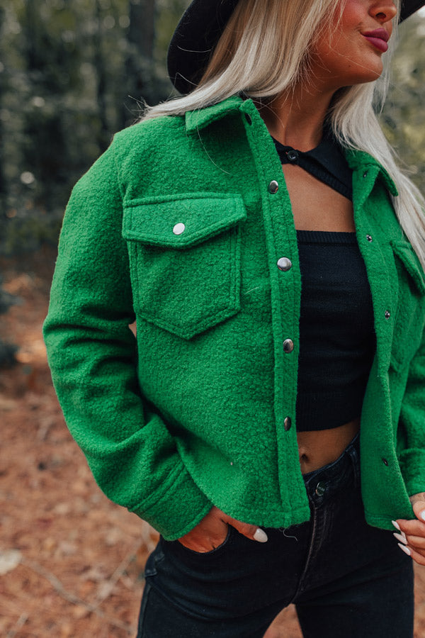 Keeping Cozy Jacket In Green