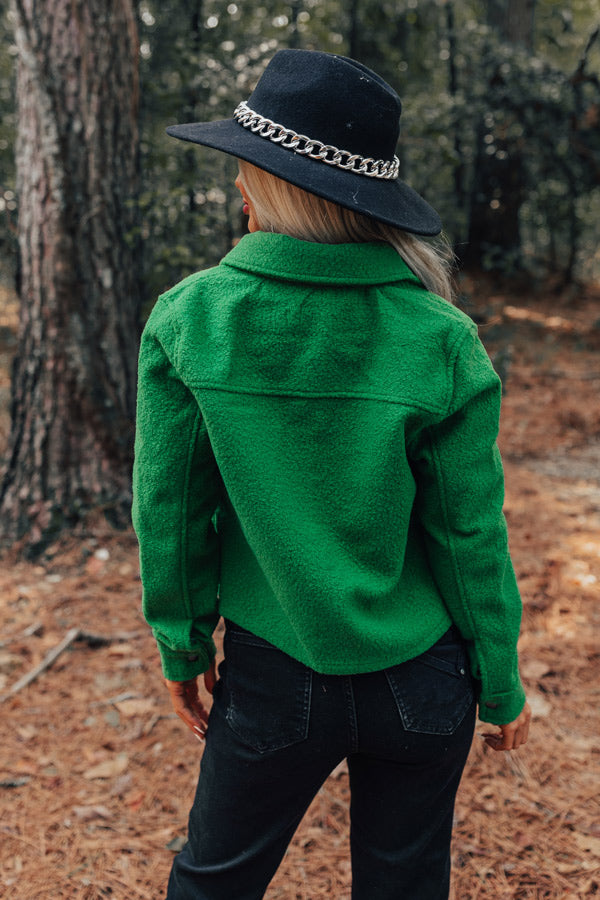 Keeping Cozy Jacket In Green