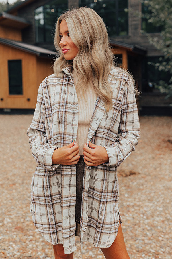shirt dresses for fall Touch Of Fall Plaid Tunic Dress In Sky Blue M / Sky Blue