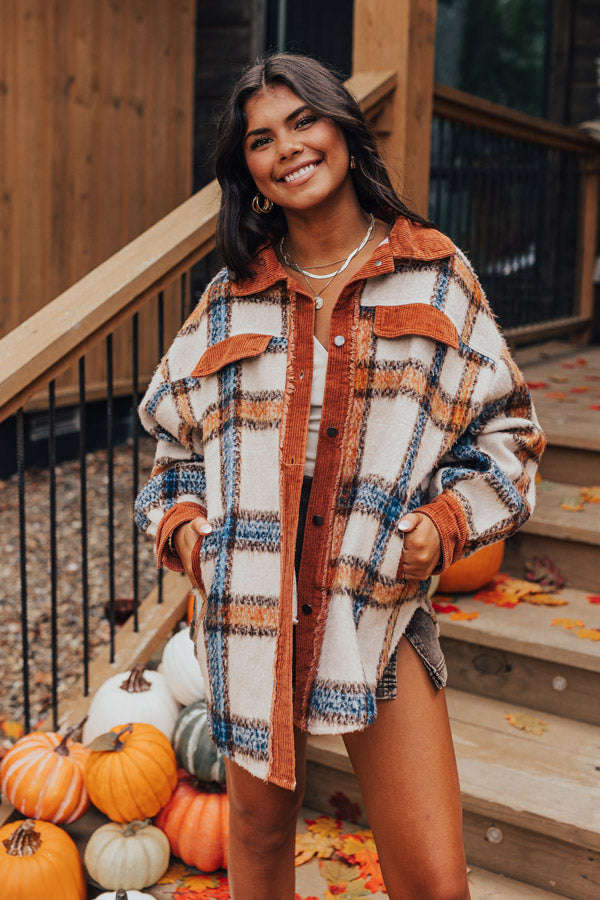 Brown Sugar Smiles Plaid Jacket