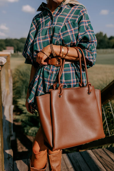 Elodie Lane Faux Leather Tote