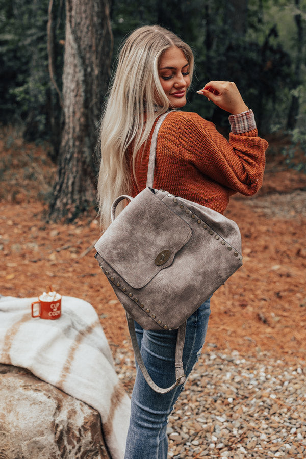 beautiful faux leather backpack The Nabana Faux Leather Backpack In Grey