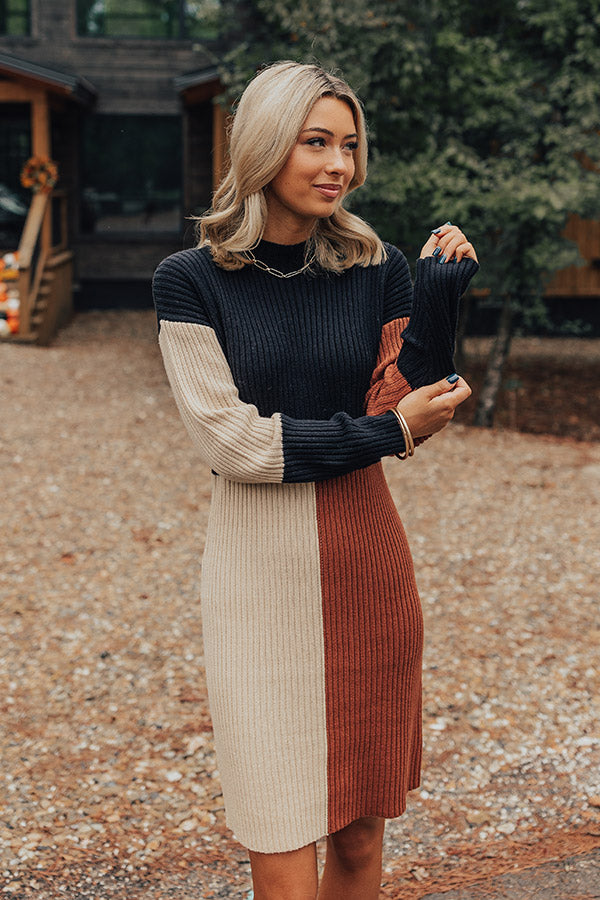 Cozier Than Most Colorblock Sweater Dress Cozier Than Most Colorblock Sweater Dress